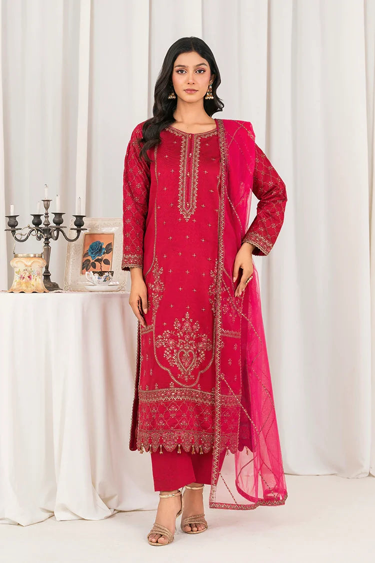 Picture of Khubsurat - 3 Piece Stitched Embroidered - Shocking Pink - 4041-KH-SKTN - Available at Raja Sahib