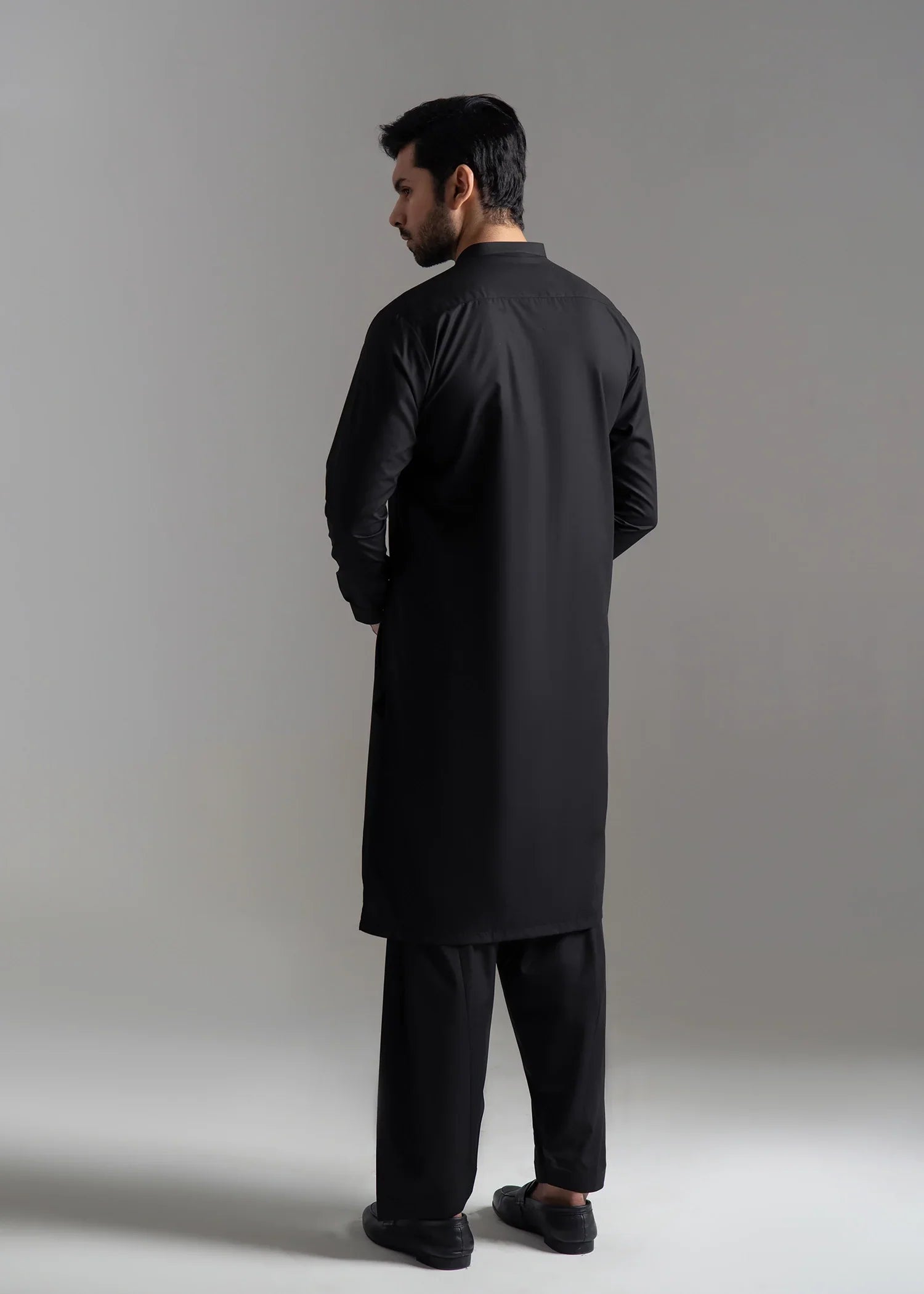 Picture of Wash & Wear | Black Ban Shalwar Kameez - Available at Raja Sahib