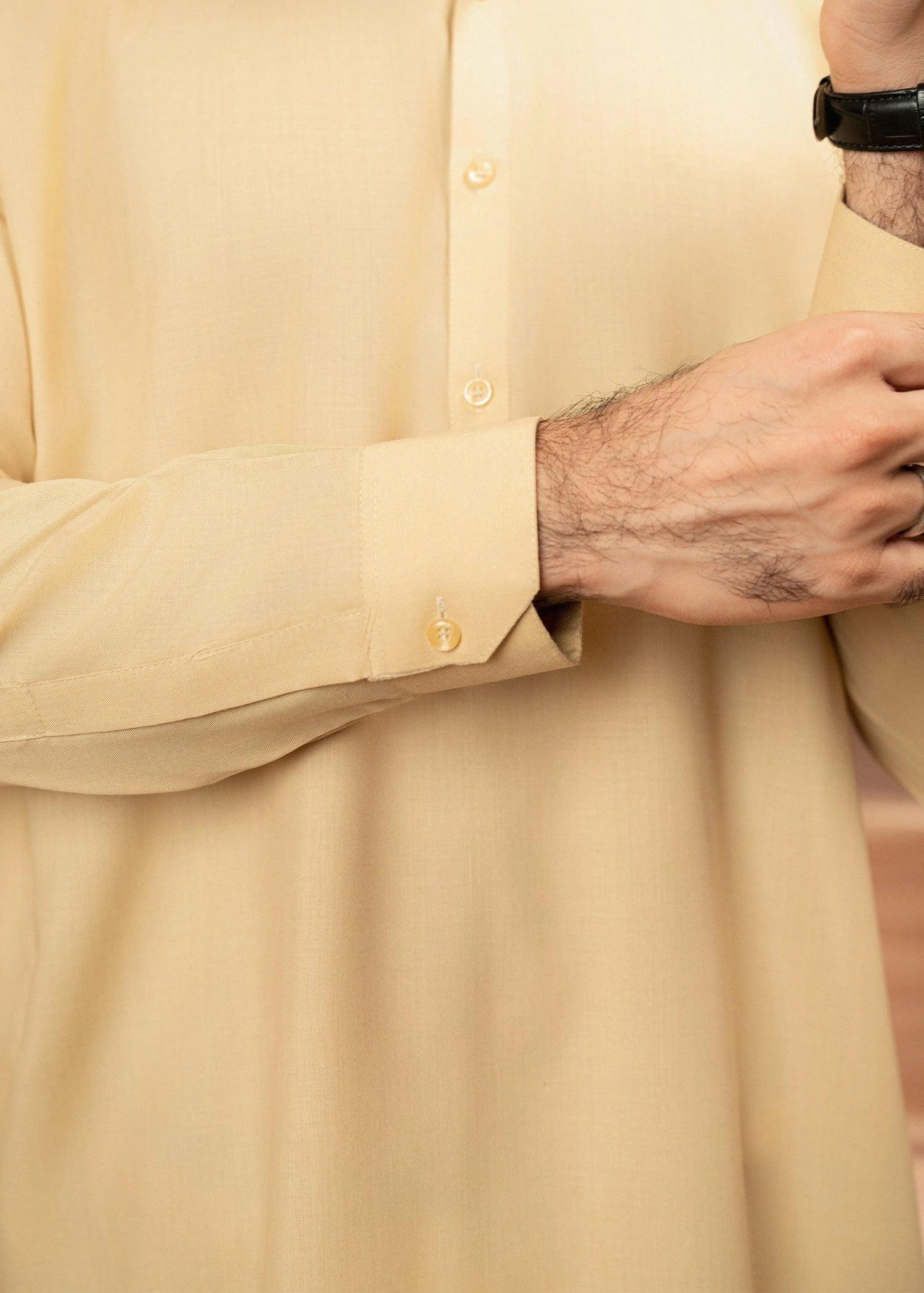 Picture of Wash & Wear | Skin Collared Shalwar Kameez - Available at Raja Sahib