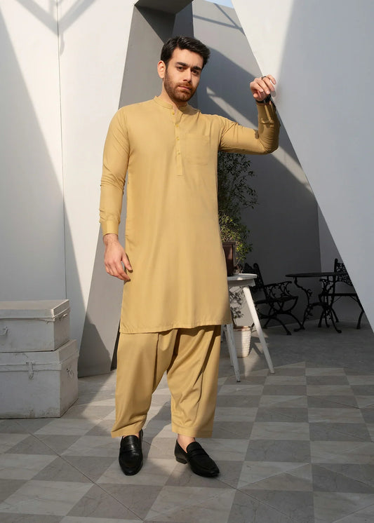 Picture of Wash & Wear | Skin Ban Shalwar Kameez - Available at Raja Sahib