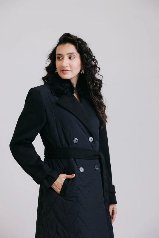 Picture of Ellena - Full Sleeves Long Coat - Available at Raja Sahib