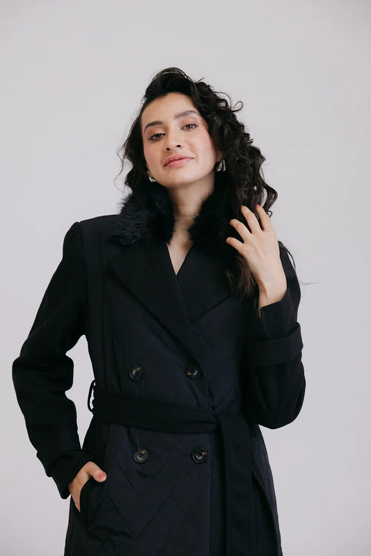 Picture of Ellena - Full Sleeves Long Coat - Available at Raja Sahib