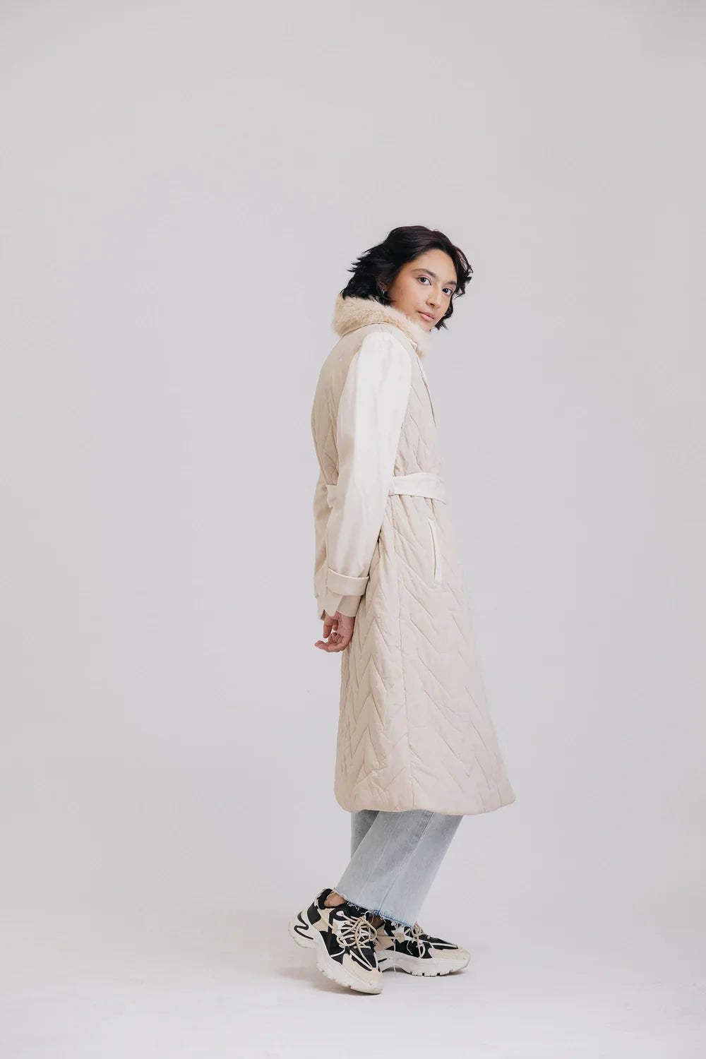 Picture of Ellena - Full Sleeves Long Coat - Available at Raja Sahib