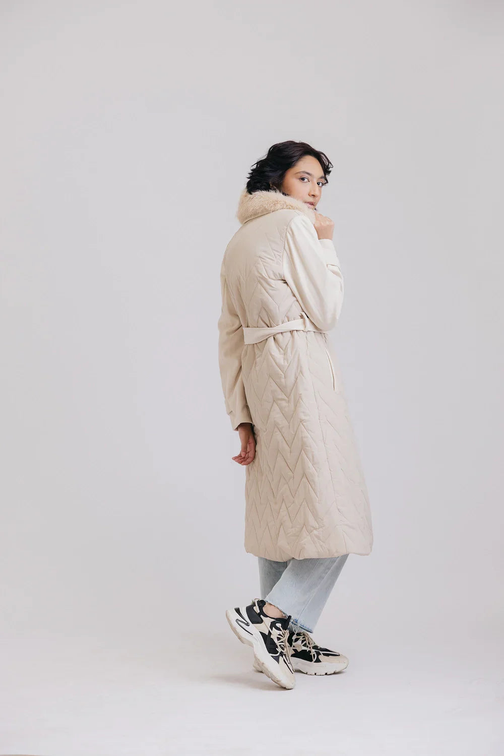 Picture of Ellena - Full Sleeves Long Coat - Available at Raja Sahib