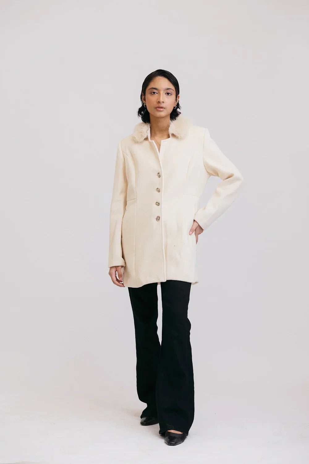 Picture of Ellena - Full Sleeves Long Coat - Available at Raja Sahib