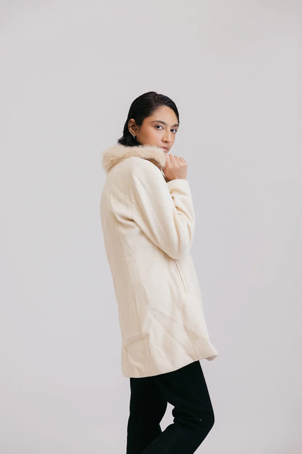 Picture of Ellena - Full Sleeves Long Coat - Available at Raja Sahib