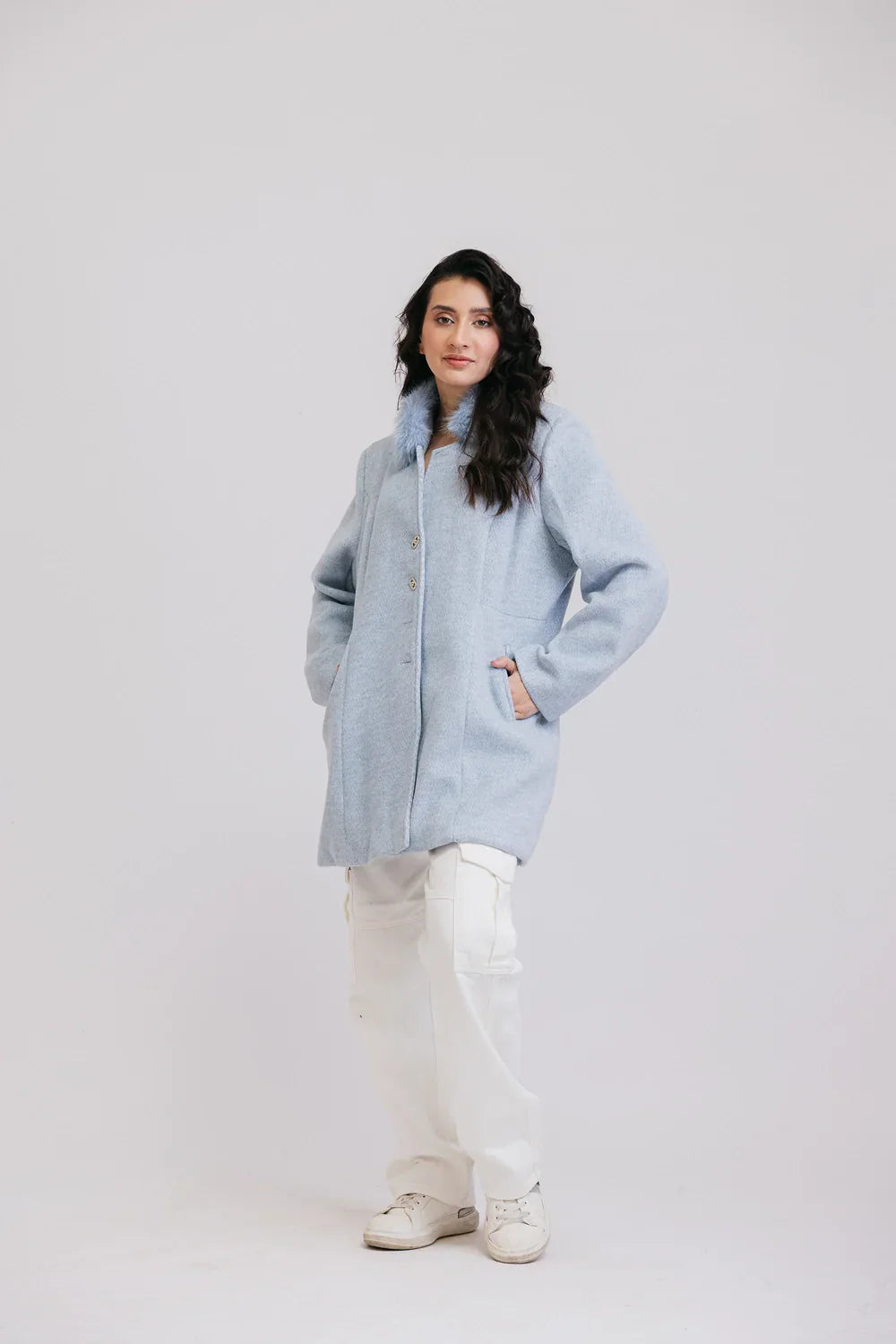 Picture of Ellena - Full Sleeves Long Coat - Available at Raja Sahib