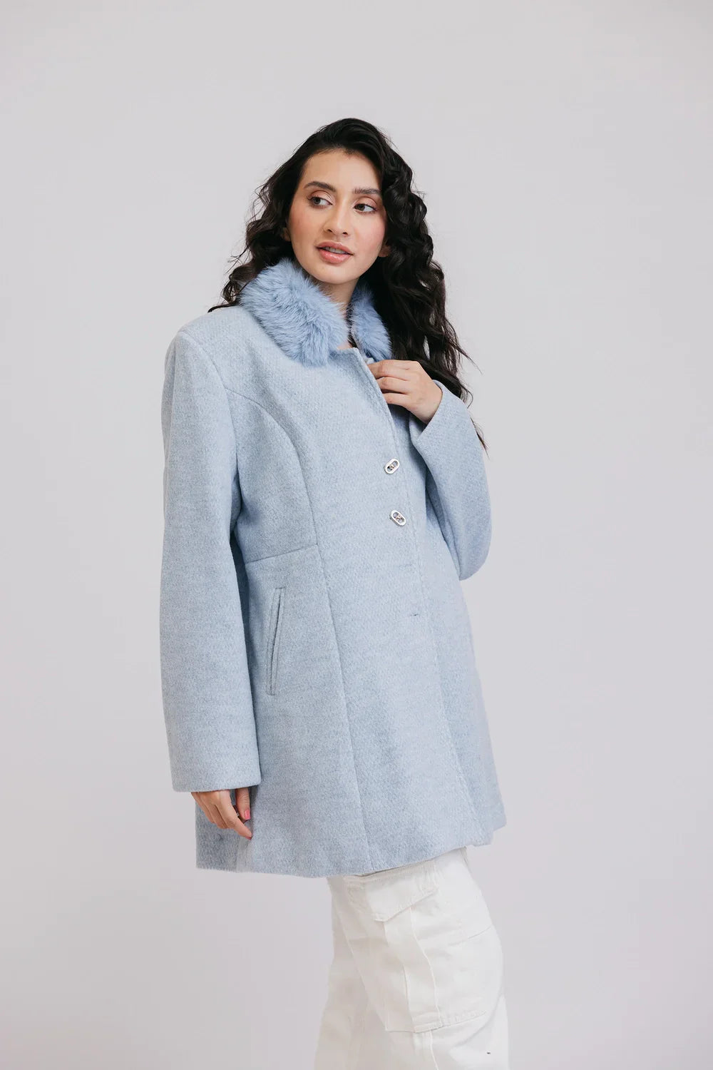 Picture of Ellena - Full Sleeves Long Coat - Available at Raja Sahib