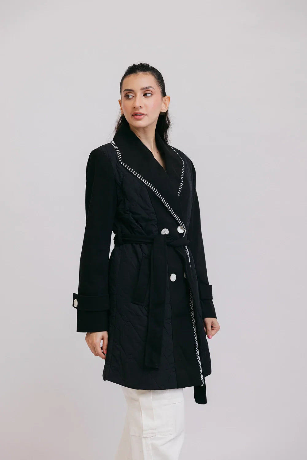 Picture of Ellena - Full Sleeves Long Coat - Available at Raja Sahib