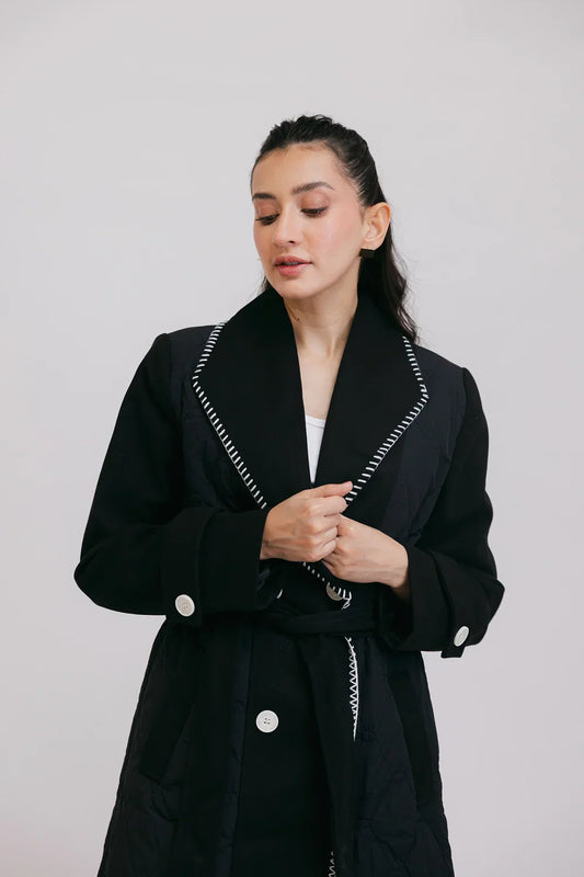 Picture of Ellena - Full Sleeves Long Coat - Available at Raja Sahib