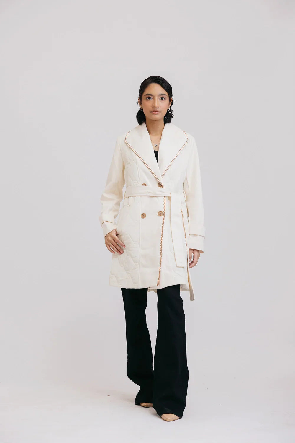 Picture of Ellena - Full Sleeves Long Coat - Available at Raja Sahib