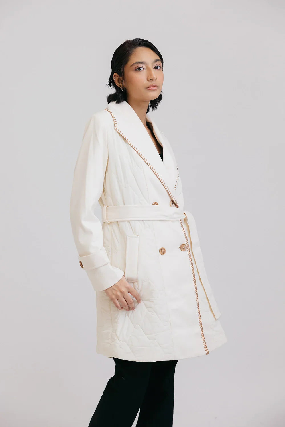 Picture of Ellena - Full Sleeves Long Coat - Available at Raja Sahib