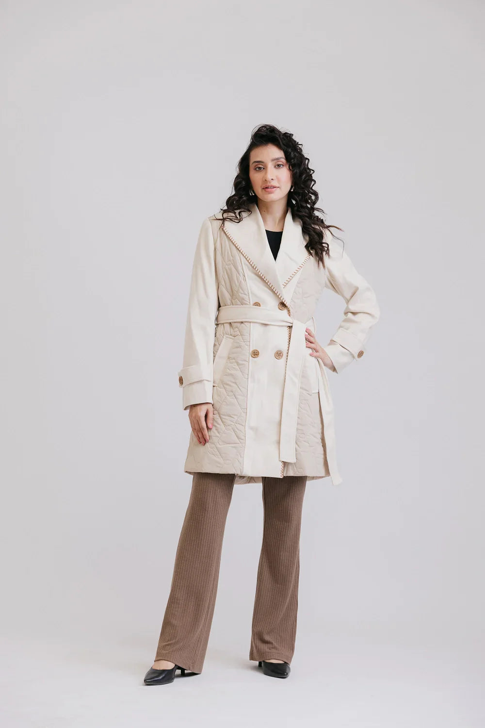 Picture of Ellena - Full Sleeves Long Coat - Available at Raja Sahib