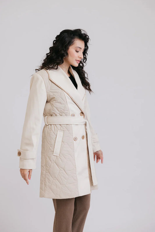 Picture of Ellena - Full Sleeves Long Coat - Available at Raja Sahib