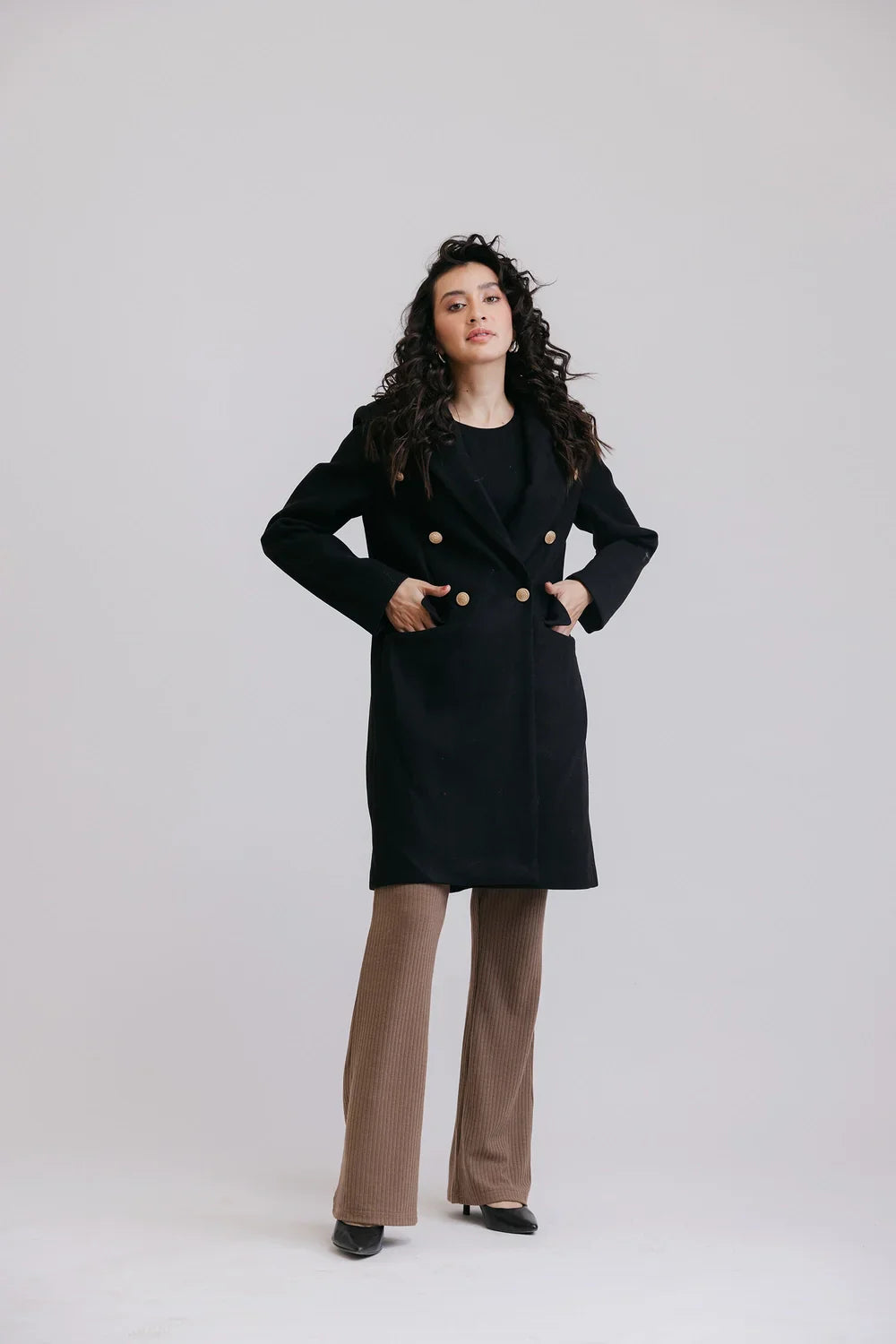 Picture of Ellena - Full Sleeves Long Coat - Available at Raja Sahib