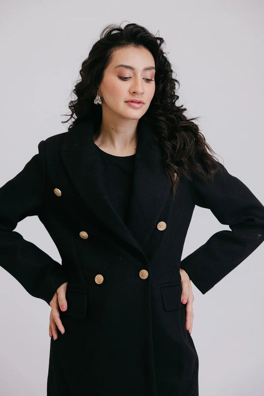 Picture of Ellena - Full Sleeves Long Coat - Available at Raja Sahib