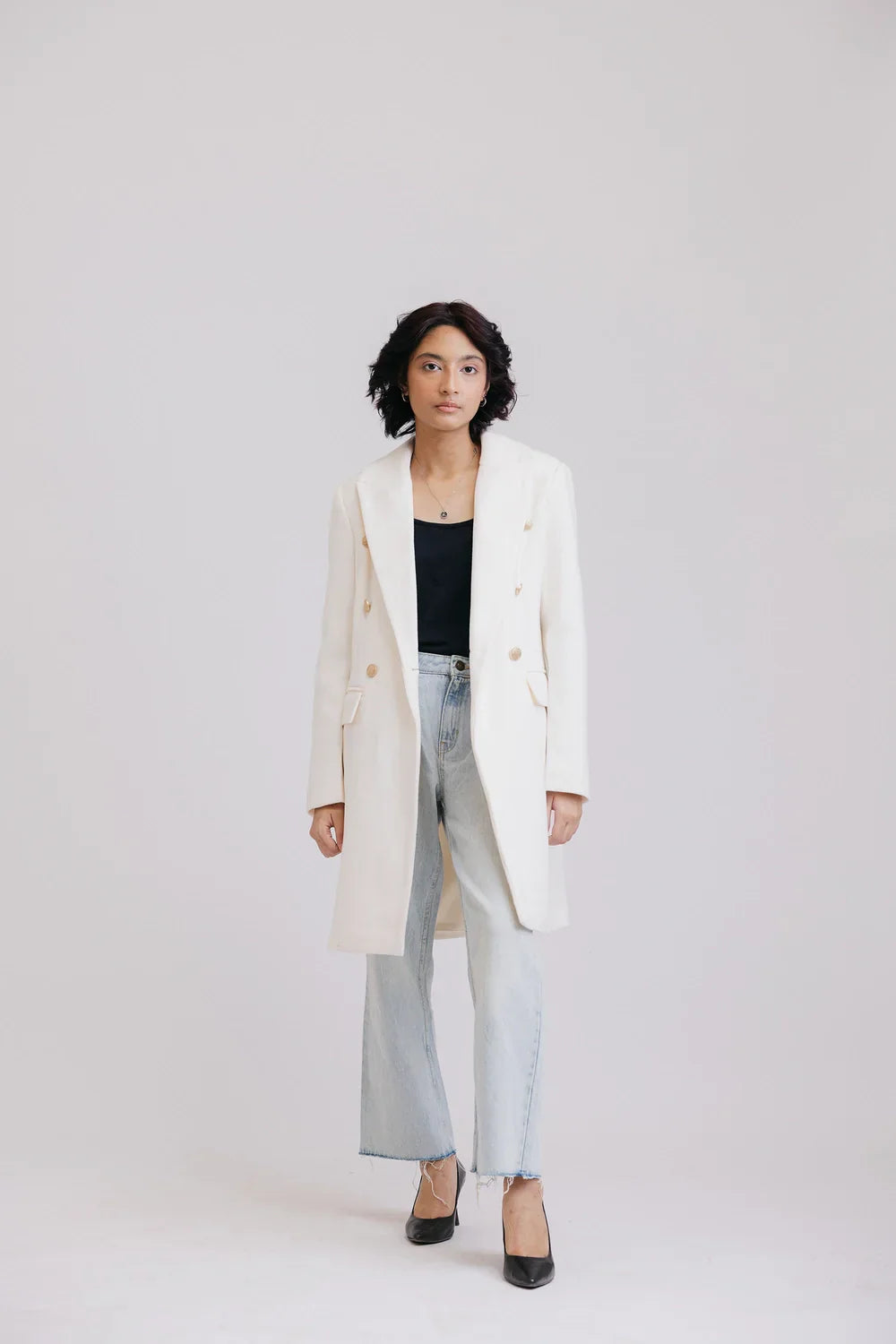 Picture of Ellena - Full Sleeves Long Coat - Available at Raja Sahib