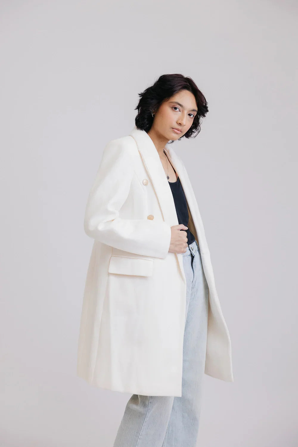 Picture of Ellena - Full Sleeves Long Coat - Available at Raja Sahib