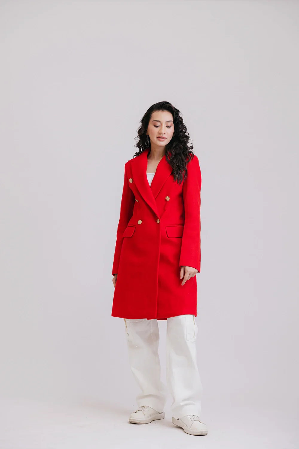 Picture of Ellena - Full Sleeves Long Coat - Available at Raja Sahib