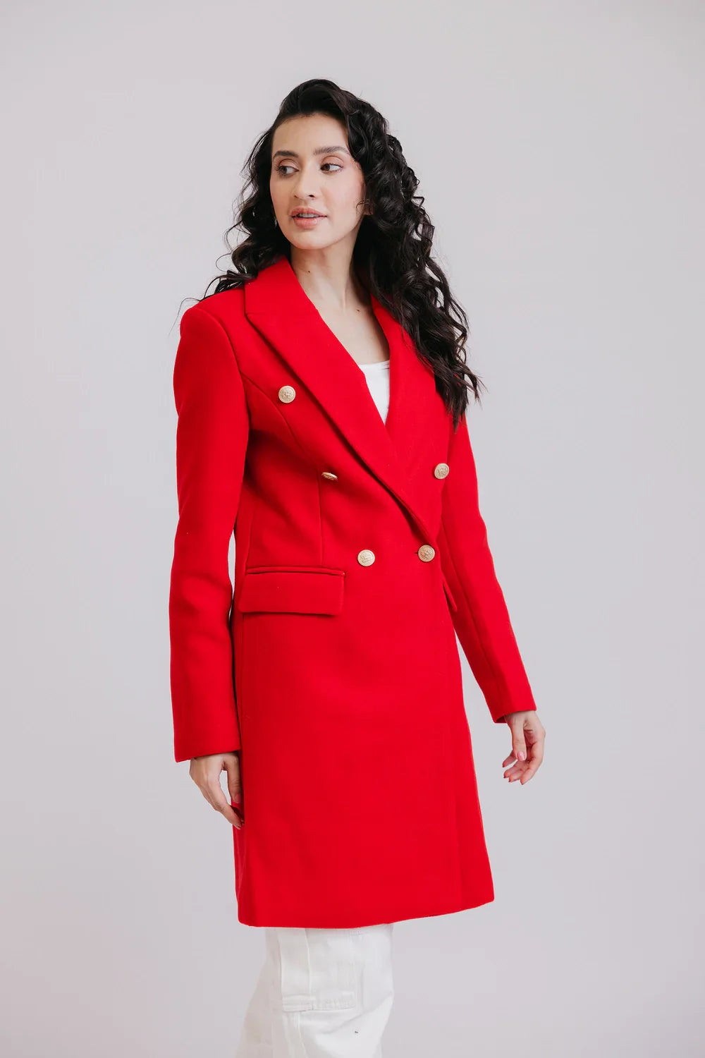Picture of Ellena - Full Sleeves Long Coat - Available at Raja Sahib