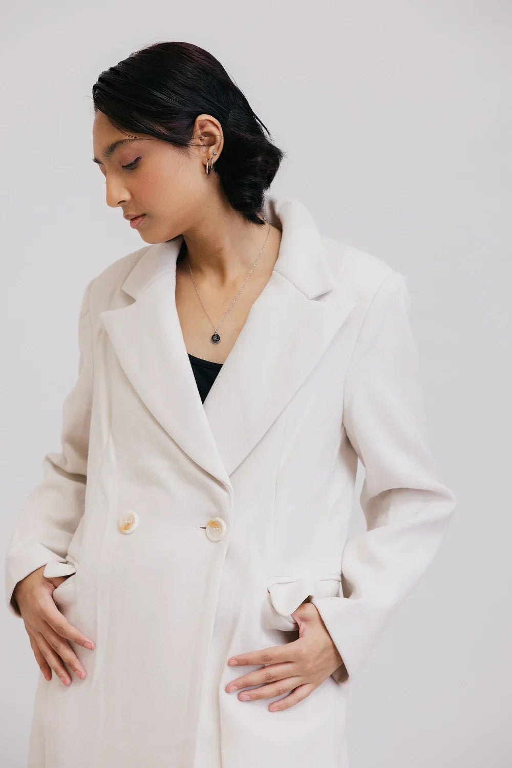 Picture of Ellena - Full Sleeves Long Coat - Available at Raja Sahib