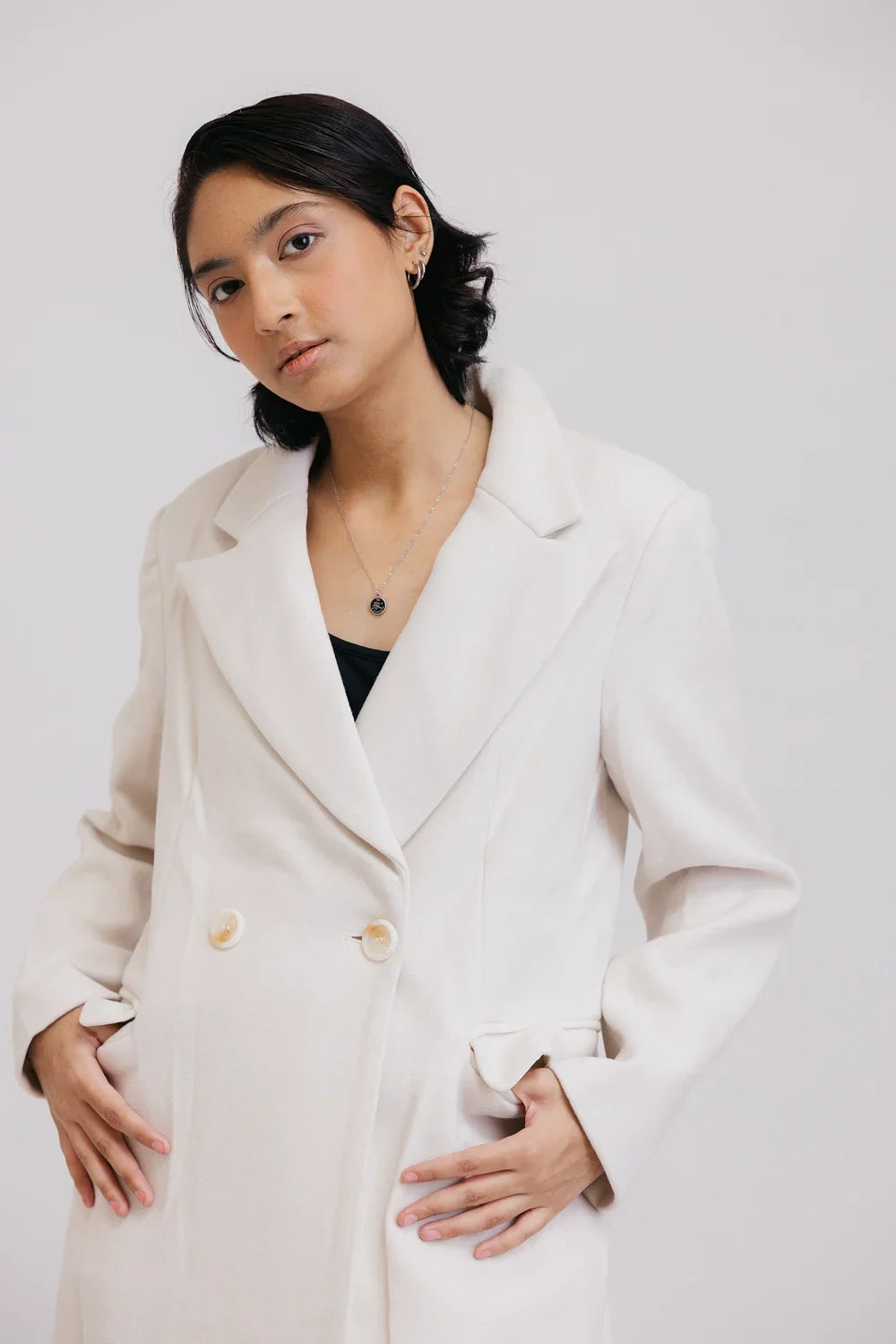 Picture of Ellena - Full Sleeves Long Coat - Available at Raja Sahib