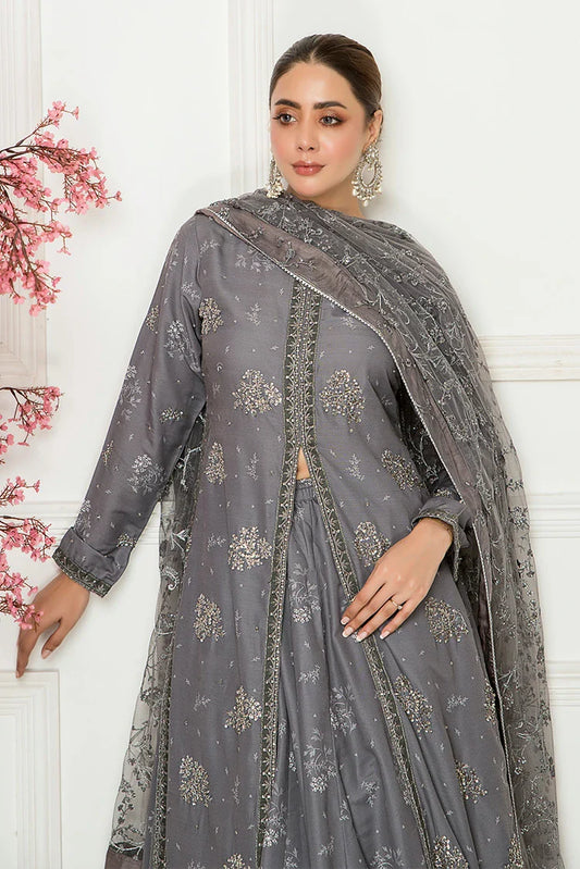 Picture of Ellena - 3-PC Stitched Embroidered Maxi - Available at Raja Sahib