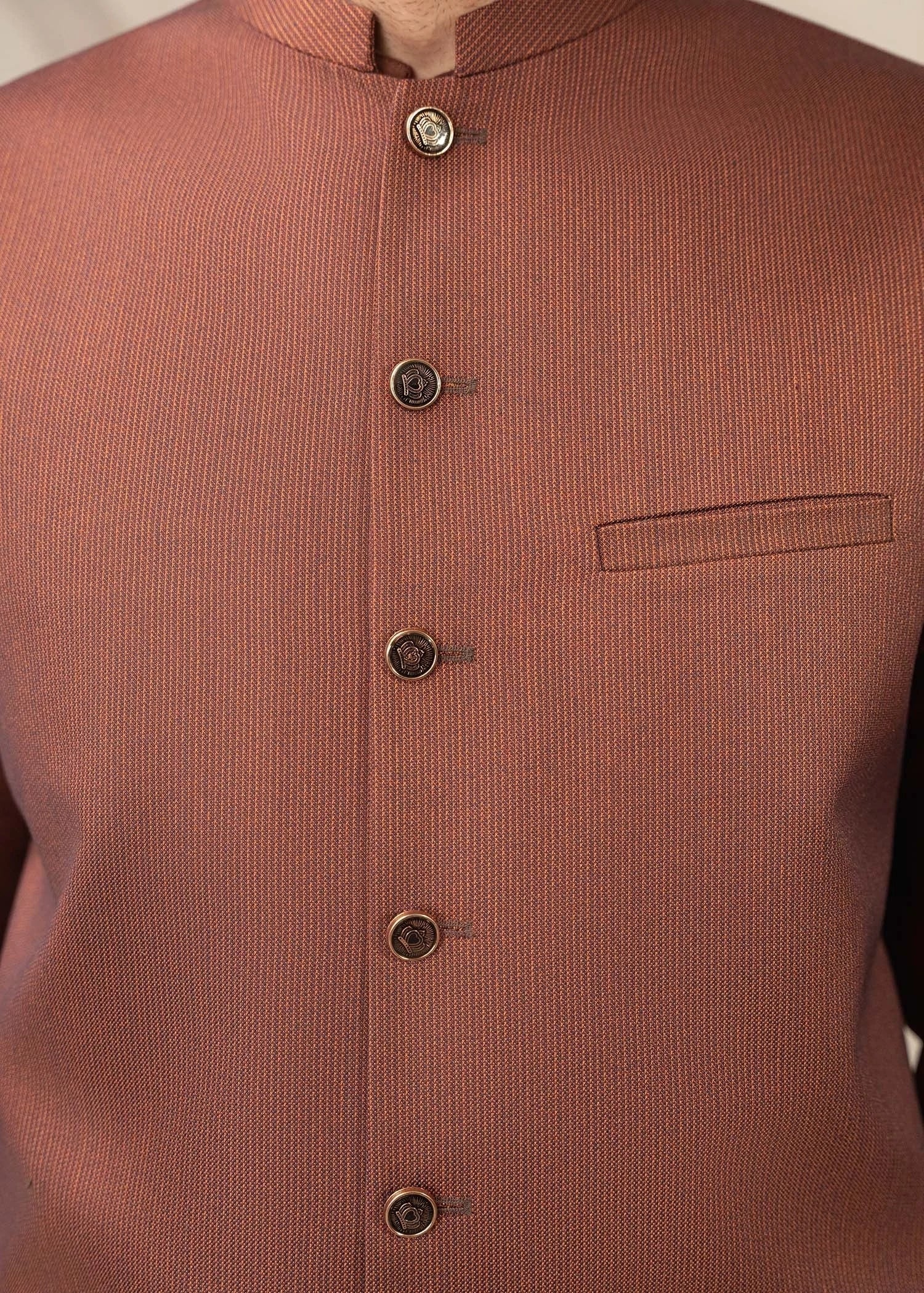 Picture of Platinum Brown | Waist Coat Ceremonial - Available at Raja Sahib