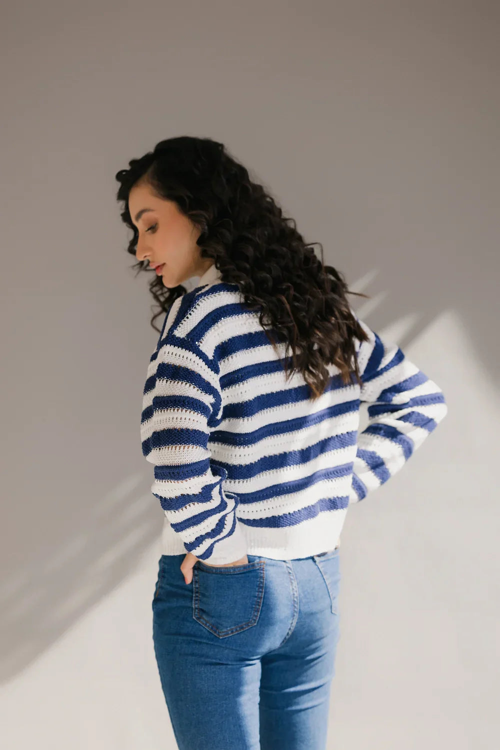 Picture of Full Sleeves Crochet Cardigan - Available at Raja Sahib