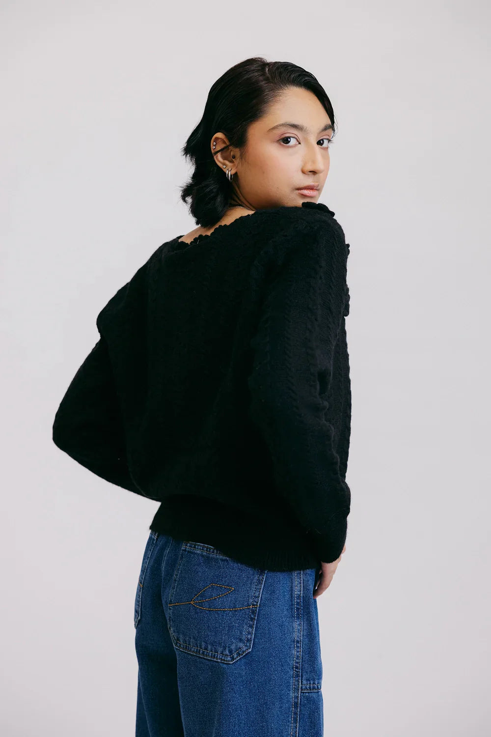 Picture of Full Sleeves V-Neck Sweater - Available at Raja Sahib