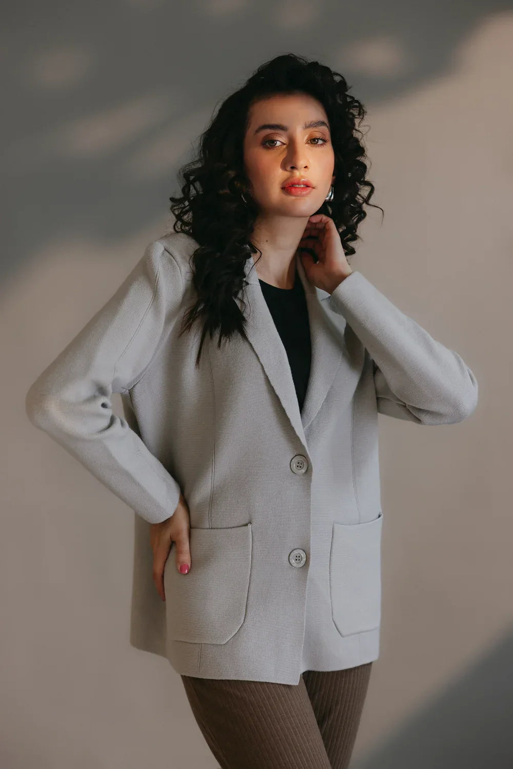 Picture of Ellena - Full Sleeves Short Coat - Available at Raja Sahib