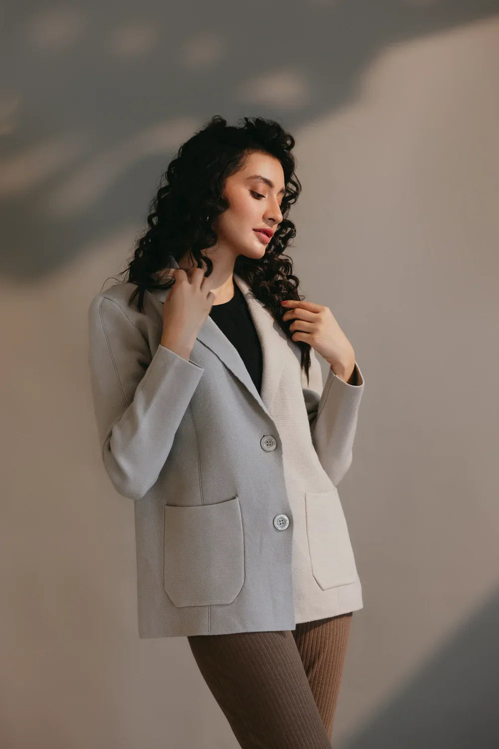 Picture of Ellena - Full Sleeves Short Coat - Available at Raja Sahib