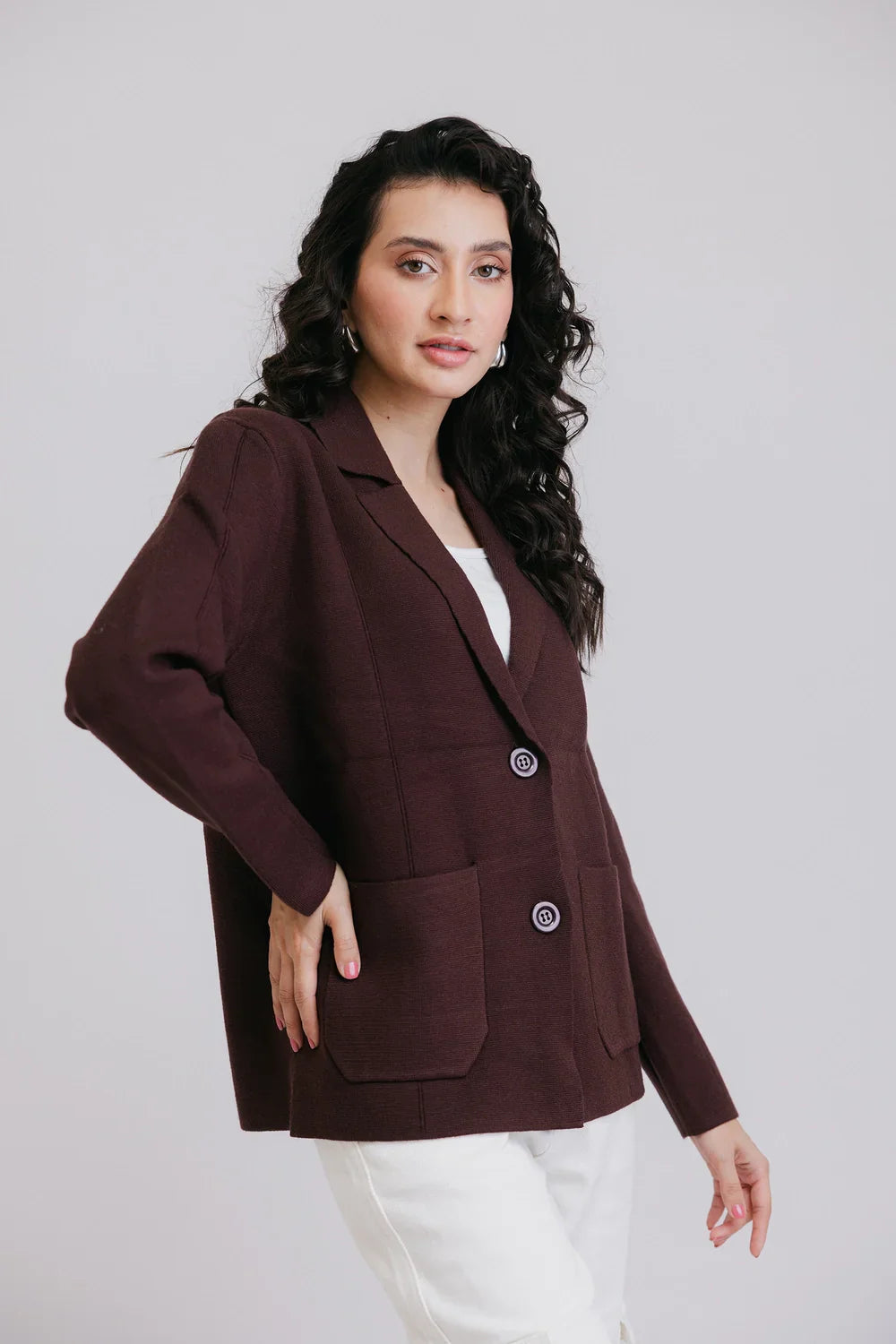 Picture of Ellena - Full Sleeves Short Coat - Available at Raja Sahib