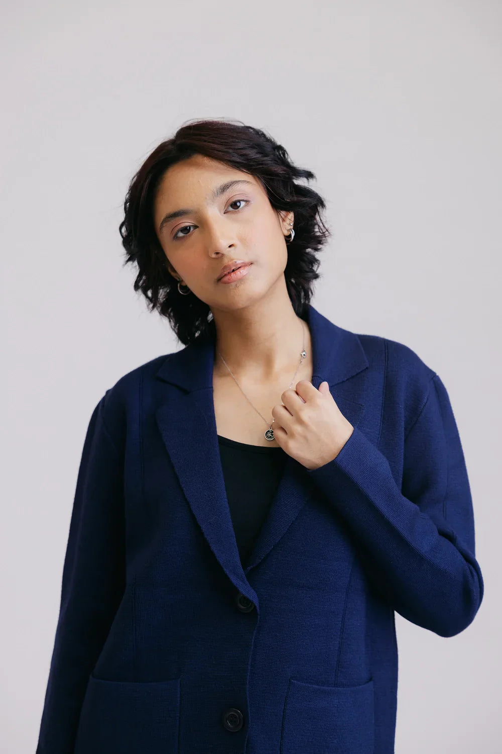 Picture of Ellena - Full Sleeves Short Coat - Available at Raja Sahib