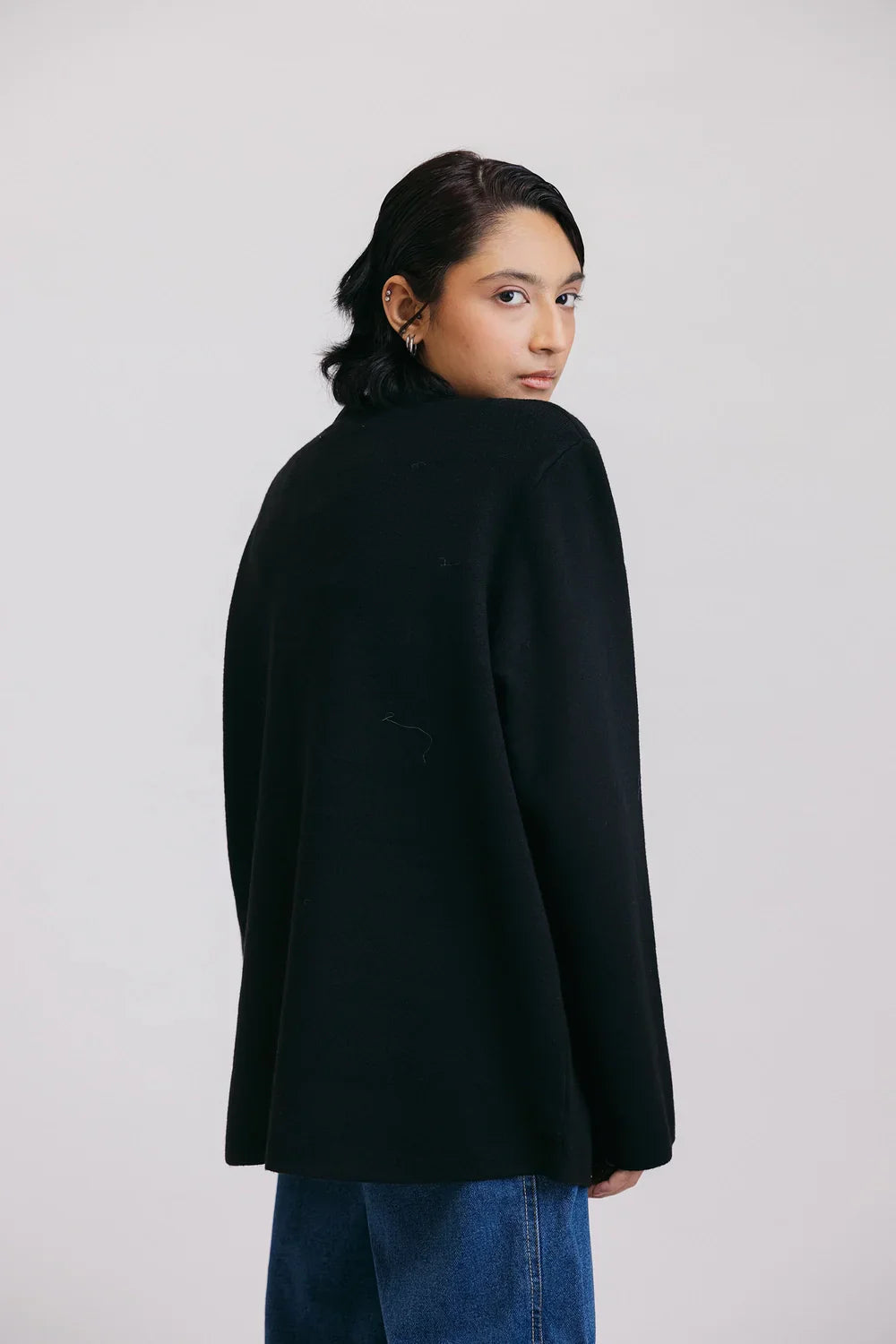 Picture of Ellena - Full Sleeves Round Neck Cardigan Sweater - Available at Raja Sahib