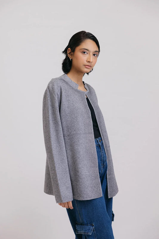 Picture of Ellena - Full Sleeves Round Neck Cardigan Sweater - Available at Raja Sahib