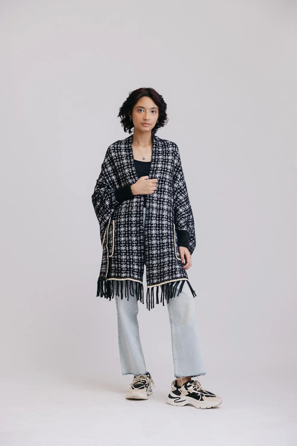Picture of Ellena - Fall Poncho Capes with Front Pockets - Available at Raja Sahib
