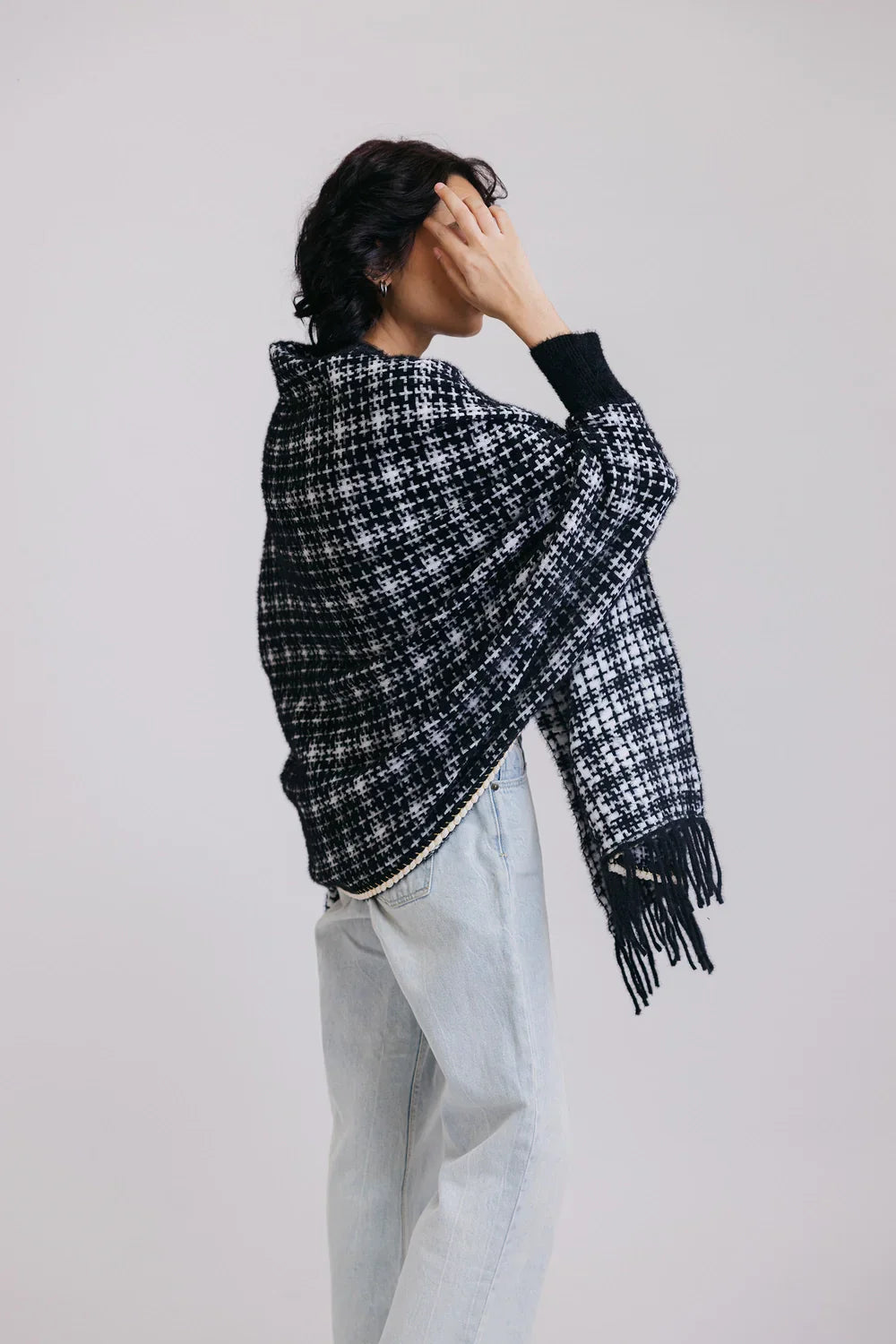 Picture of Ellena - Fall Poncho Capes with Front Pockets - Available at Raja Sahib