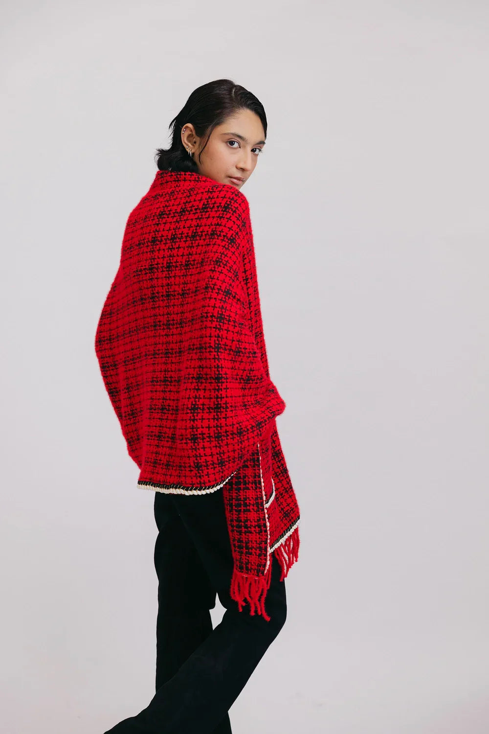 Picture of Ellena - Fall Poncho Capes with Front Pockets - Available at Raja Sahib