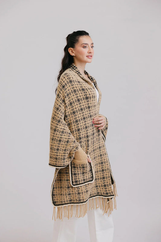 Picture of Ellena - Fall Poncho Capes with Front Pockets - Available at Raja Sahib