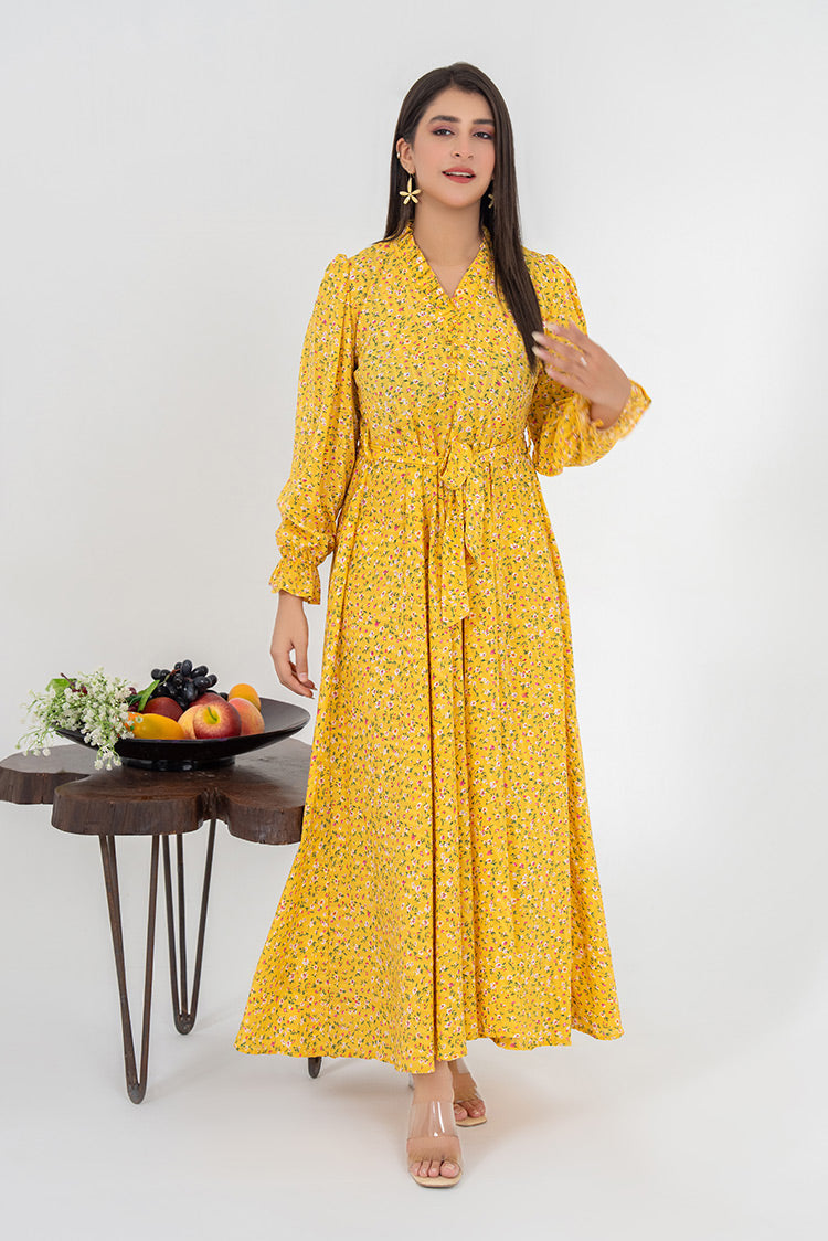 Picture of Ellena - Printed Lawn Maxi Dress - Available at Raja Sahib