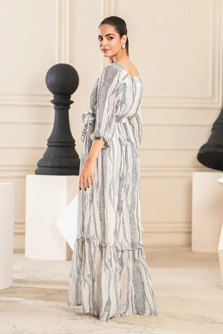 Picture of Ellena - Printed Ladies Maxi Dress - Available at Raja Sahib