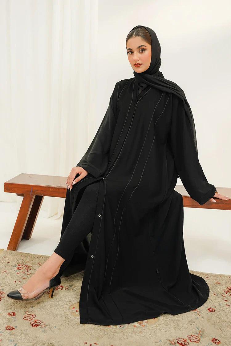 Picture of Divinely Crafted - Bella Abaya - Buttoned Up - Available at Raja Sahib