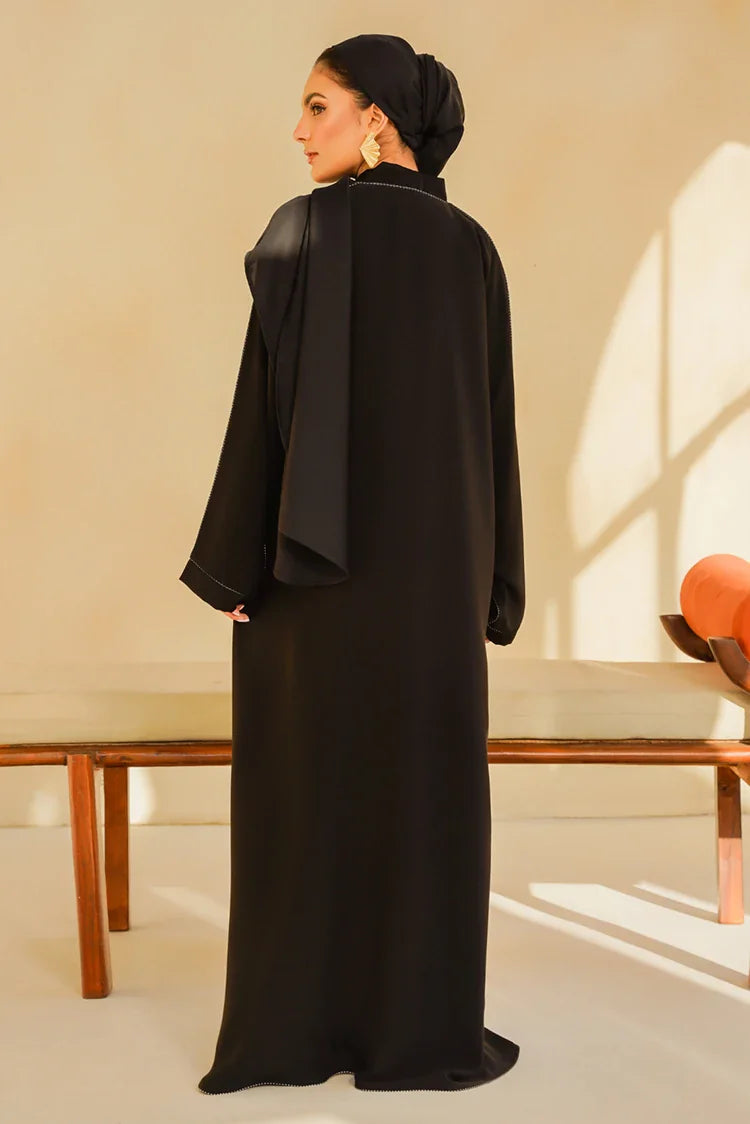 Picture of Divinely Crafted - Wahj Abaya - Buttoned Up - Available at Raja Sahib