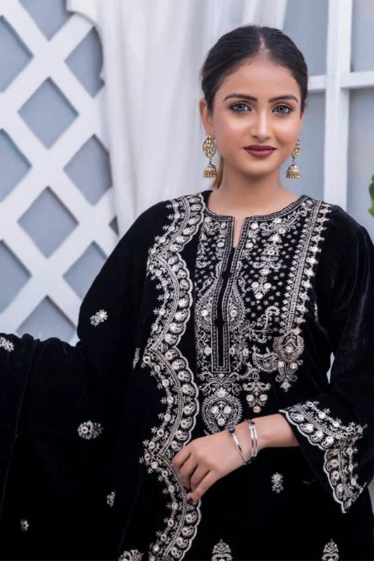 Silcot - Zeenat Velvet Shawl