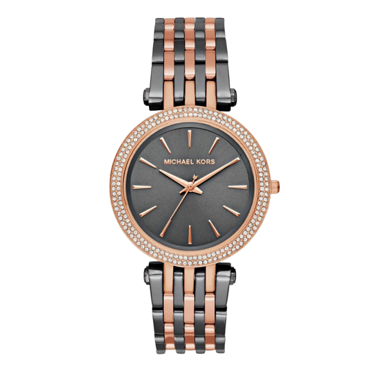Michael Kors Darci Two-tone Stainless Steel Grey Dial Quartz Watch for Ladies - MK-3584