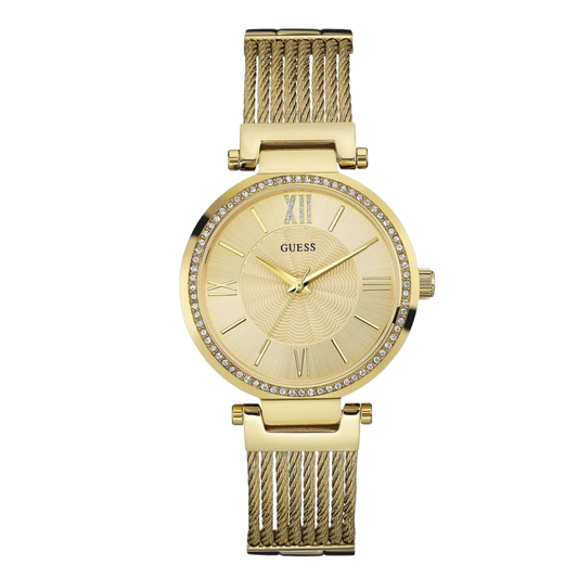 Guess Soho Gold Stainless Steel Gold Dial Quartz Watch for Ladies - W0638L2
