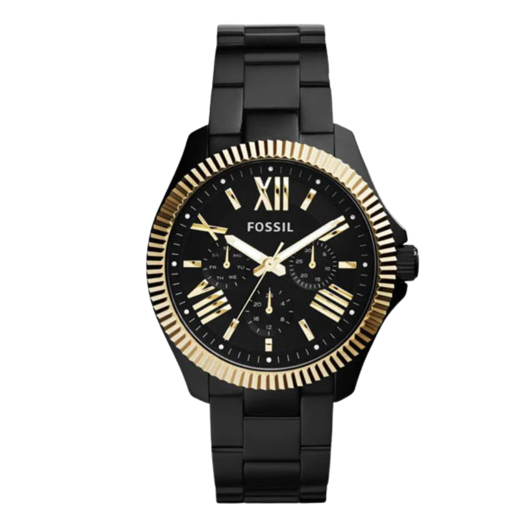 Picture of Fossil Cecile Black Stainless Steel Black Dial Quartz Watch for Ladies - AM4606 - Available at Raja Sahib