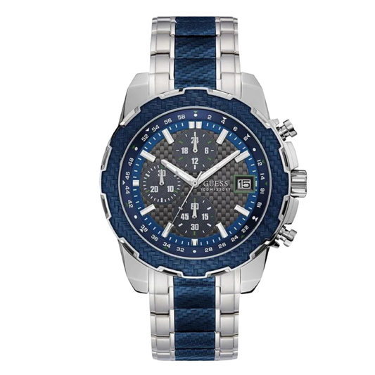 Guess Octane Two-tone Stainless Steel Blue Dial Chronograph Quartz Watch for Gents - W1046G2