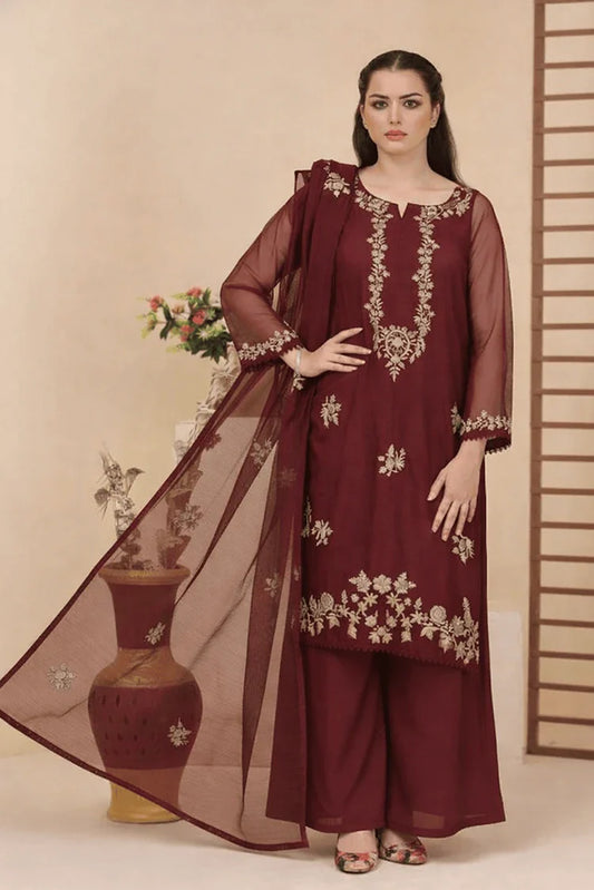 Picture of Silcot - Maroon Shimmer - Available at Raja Sahib